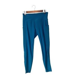 Cali Active Teal Blue Leggings Workout Athletic Athleisure Gym Yoga Size Small